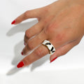 Bague en céramique traits noirs etaille 61 Fr 