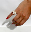 Bague en porcelaine et or dessin fuck peint à l'or taille 48 fr 