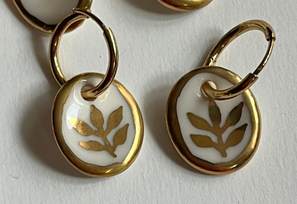 Boucles d’oreilles en porcelaine 