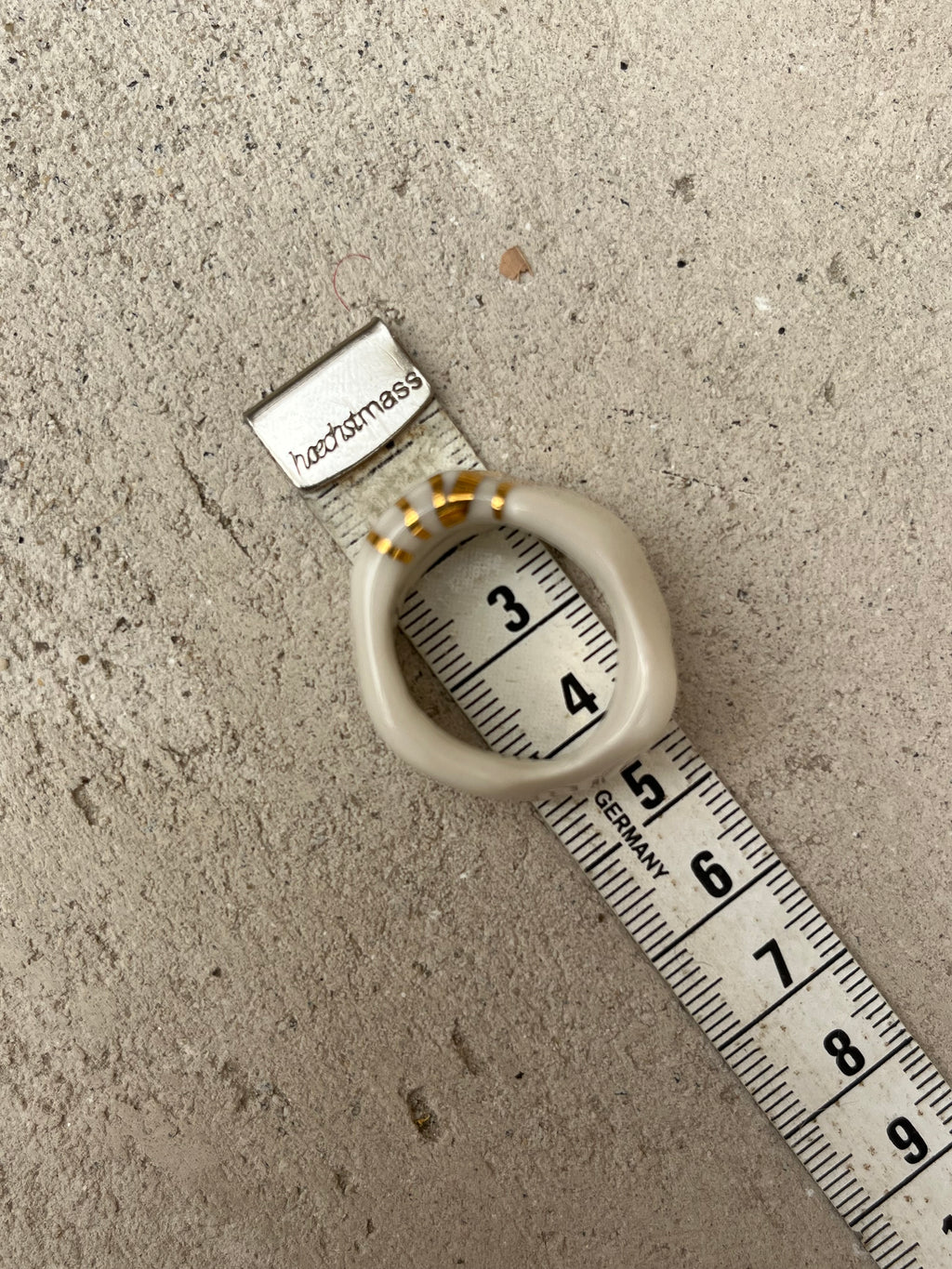 bague taille 61 fr à motif katsugi peint à la main avec de l'or 