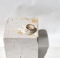 bague céramique blanche éclat or taille 52 