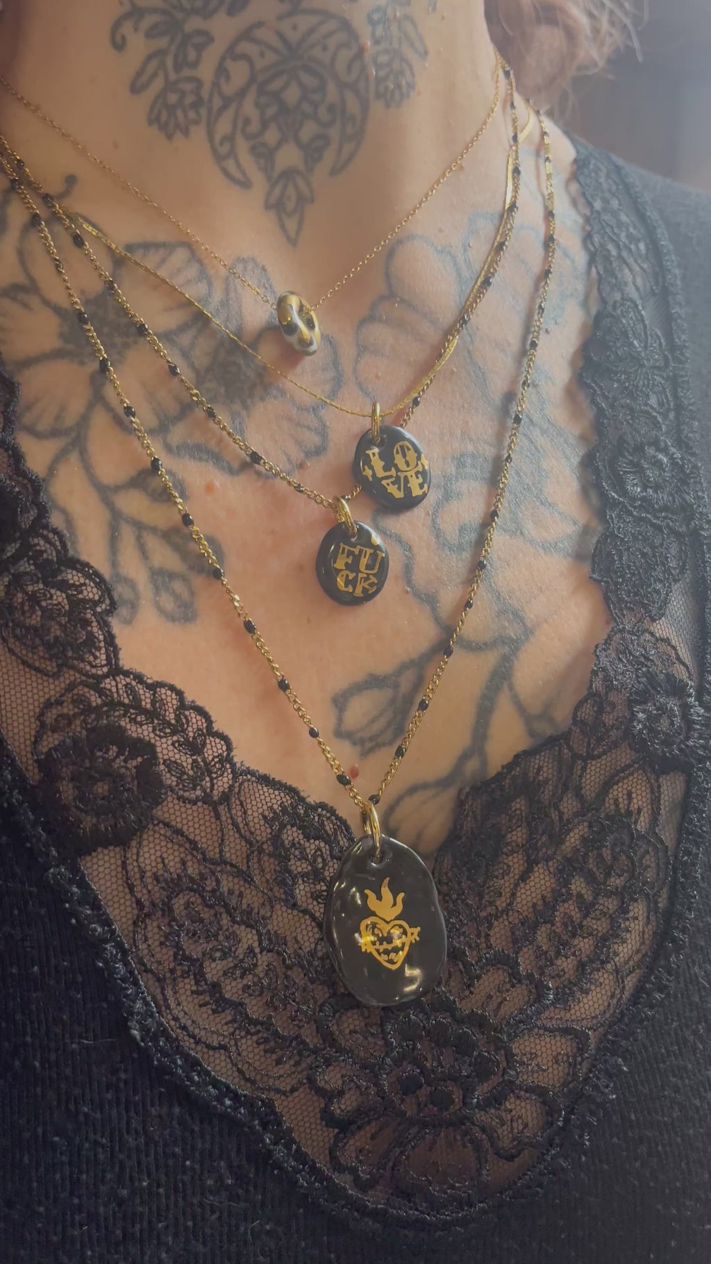 Petit collier céramique rock 